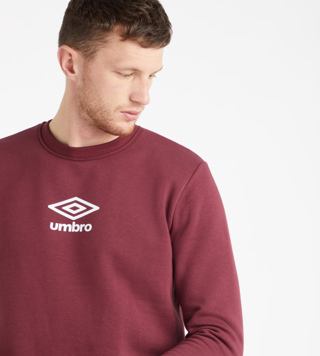 Umbro Active Stilleri Emblem Sweat Erkek Tişörtü Koyu Kırmızı Beyaz | TR-89754