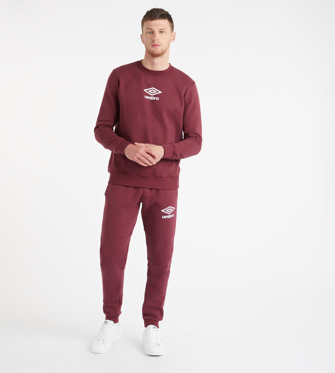 Umbro Active Stilleri Emblem Sweat Erkek Tişörtü Koyu Kırmızı Beyaz | TR-89754