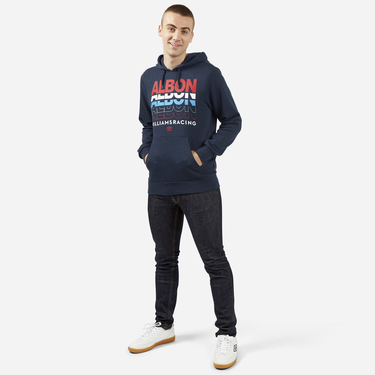 Umbro Alex Albon - Know MY Name - Williams Yarış Hoodie Futbol Kapüşonlular Lacivert | TR-95626