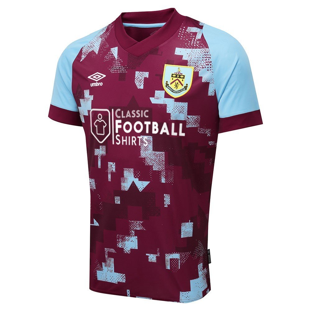 Umbro Burnley FC 22/23 Home Jersey Junior Futbol Jersey Koyu Kırmızı Mavi | TR-58038