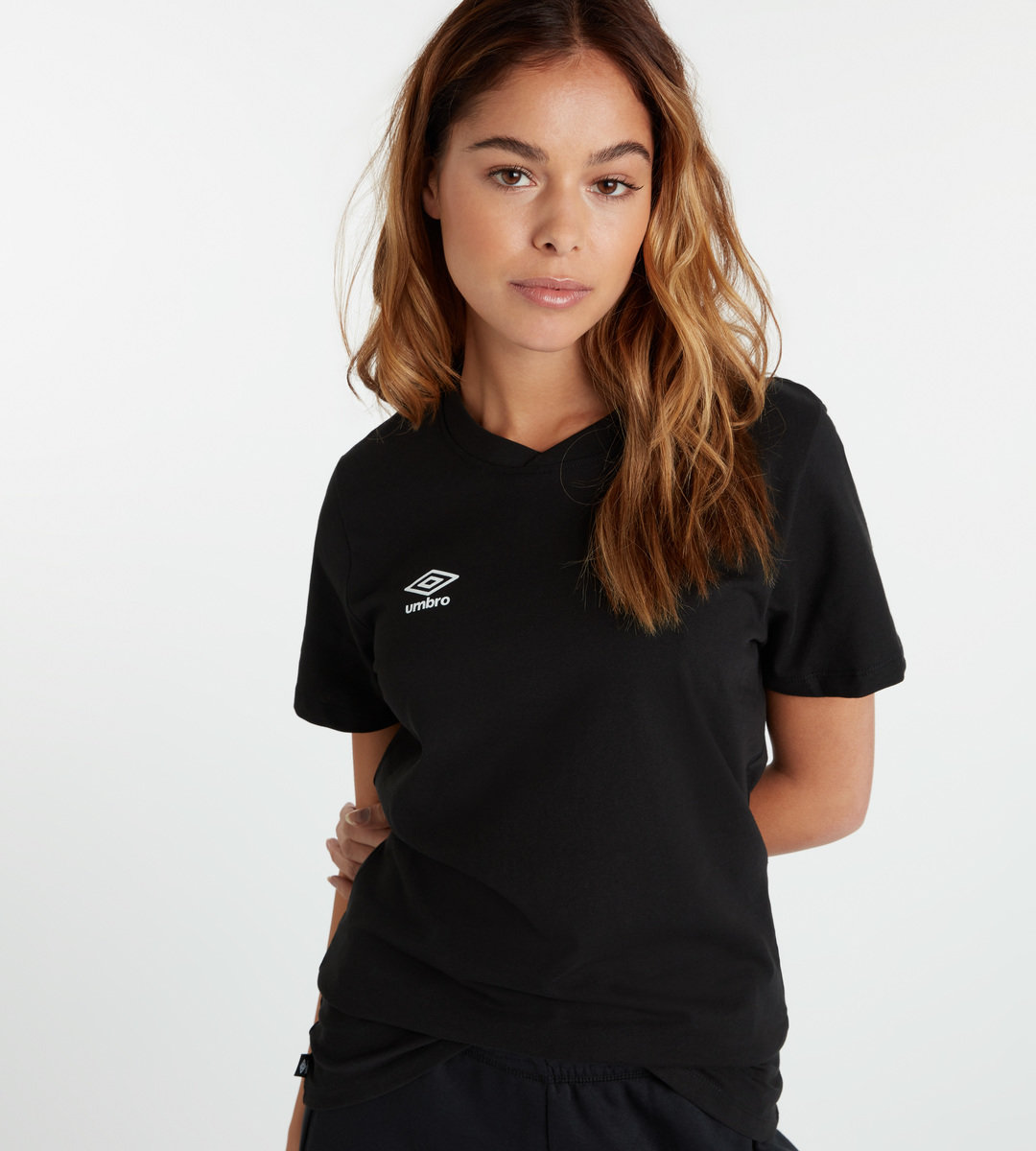 Umbro Club Leisure Crew Tee Kadın Tişört Siyah Beyaz | TR-04035