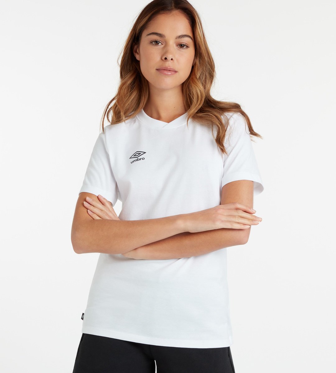 Umbro Club Leisure Crew Tee Kadın Tişört Beyaz Siyah | TR-74671