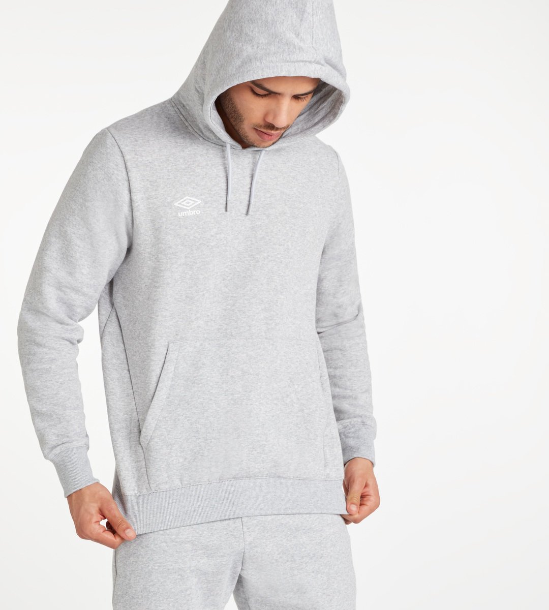 Umbro Club Leisure Hoody Erkek Kapüşonlular Gri Beyaz | TR-14749