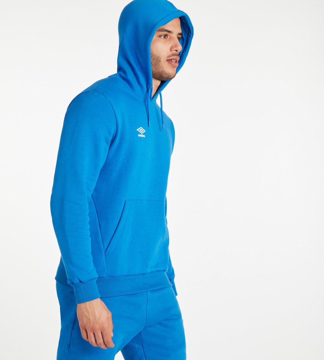 Umbro Club Leisure Hoody Erkek Kapüşonlular Kraliyet Mavisi Beyaz | TR-06175