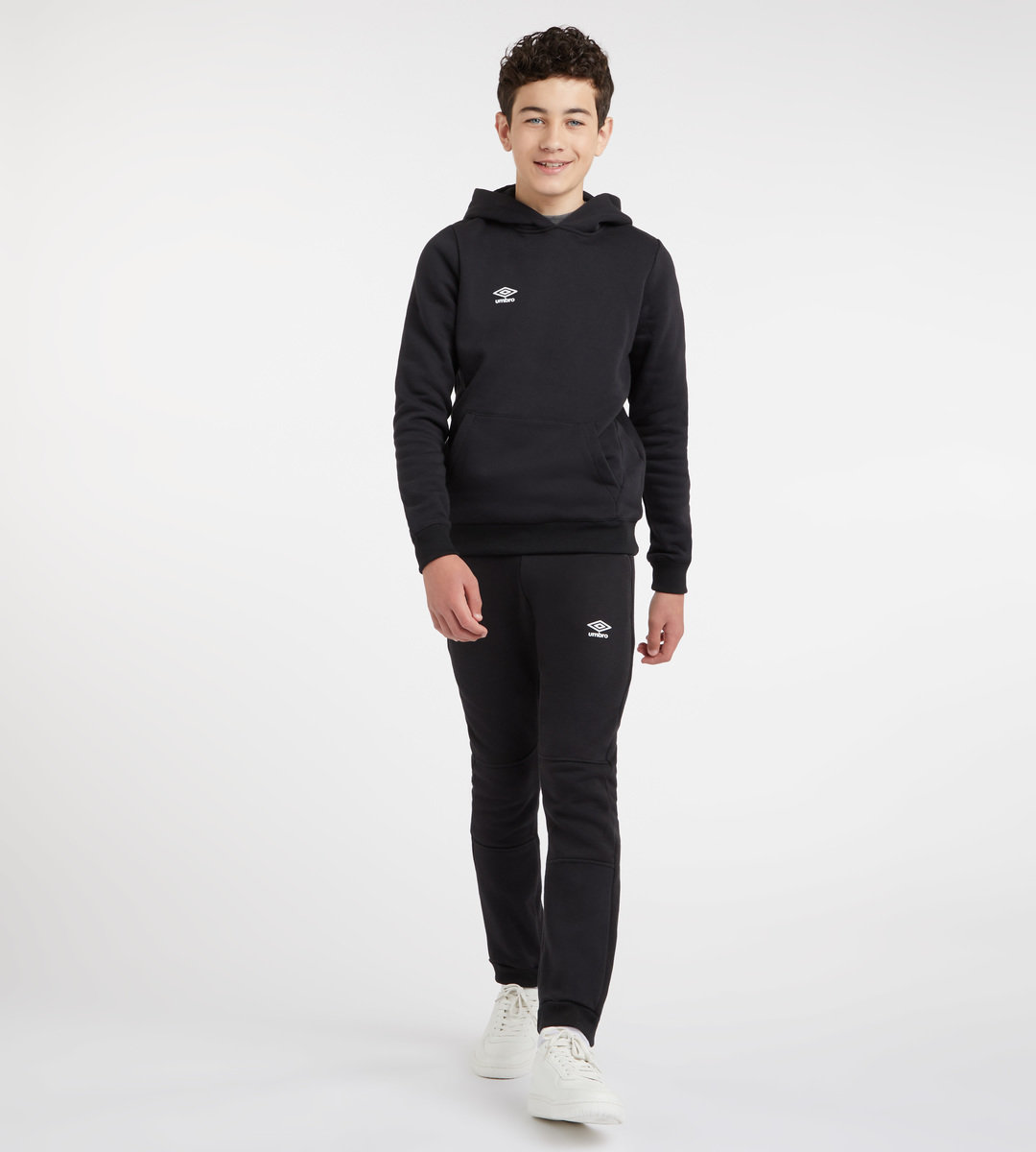 Umbro Club Leisure Hoody Junior Çocuk Kapüşonlular Siyah Beyaz | TR-14008