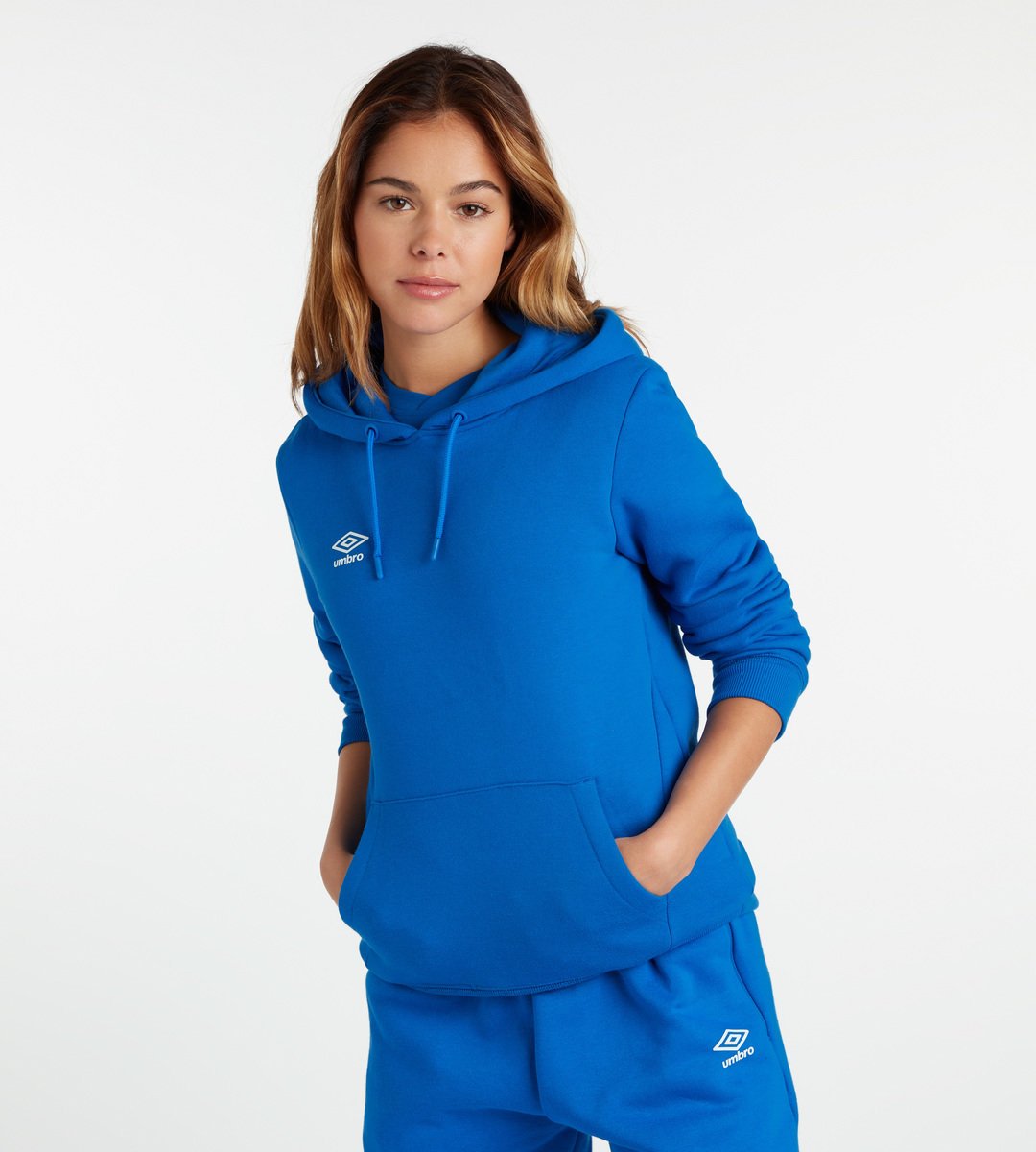 Umbro Club Leisure Hoody Kadın Kapüşonlular Kraliyet Mavisi Beyaz | TR-40366