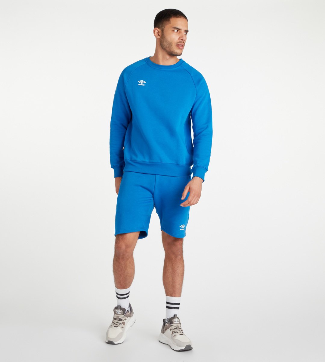 Umbro Club Leisure Sweat Erkek Tişörtü Kraliyet Mavisi Beyaz | TR-74244