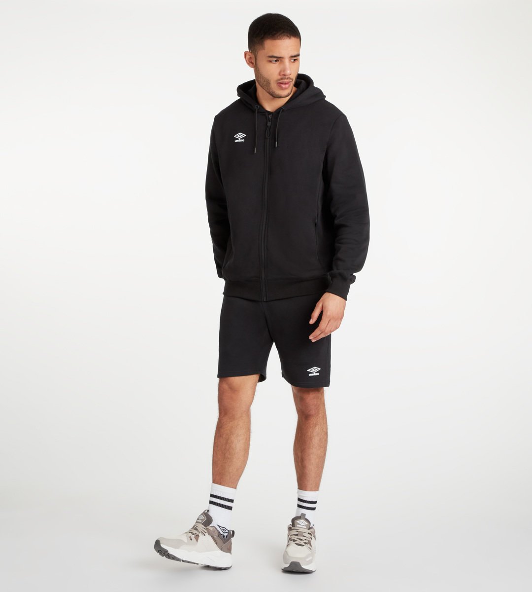 Umbro Club Leisure ZT Hoodie Erkek Kapüşonlular Siyah Beyaz | TR-43796