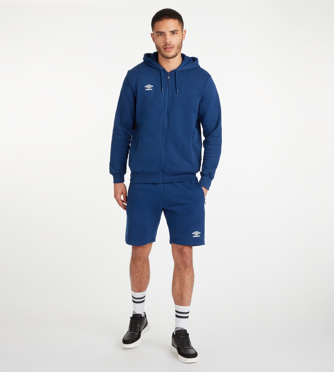 Umbro Club Leisure ZT Hoodie Erkek Kapüşonlular Lacivert Beyaz | TR-50241