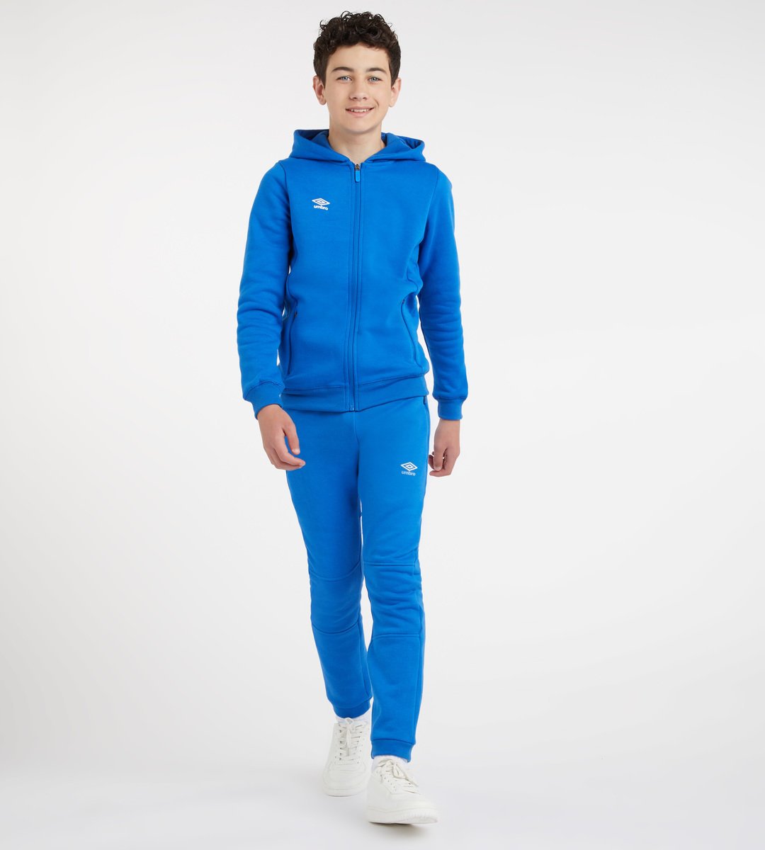 Umbro Club Leisure ZT Hoodie Junior Çocuk Kapüşonlular Kraliyet Mavisi Beyaz | TR-73821