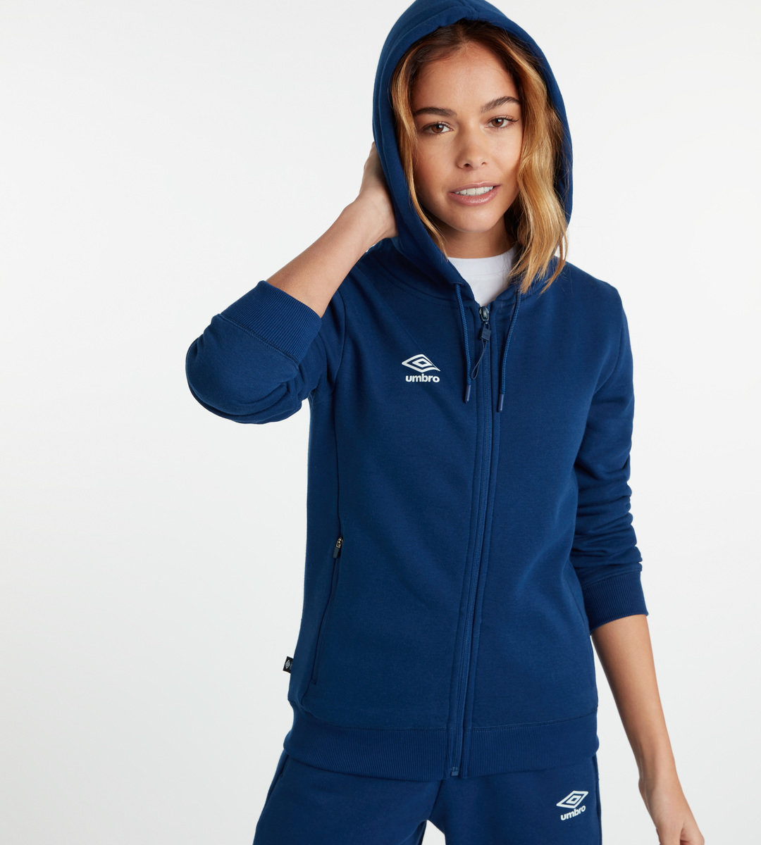 Umbro Club Leisure ZT Hoodie Kadın Kapüşonlular Lacivert Beyaz | TR-45842