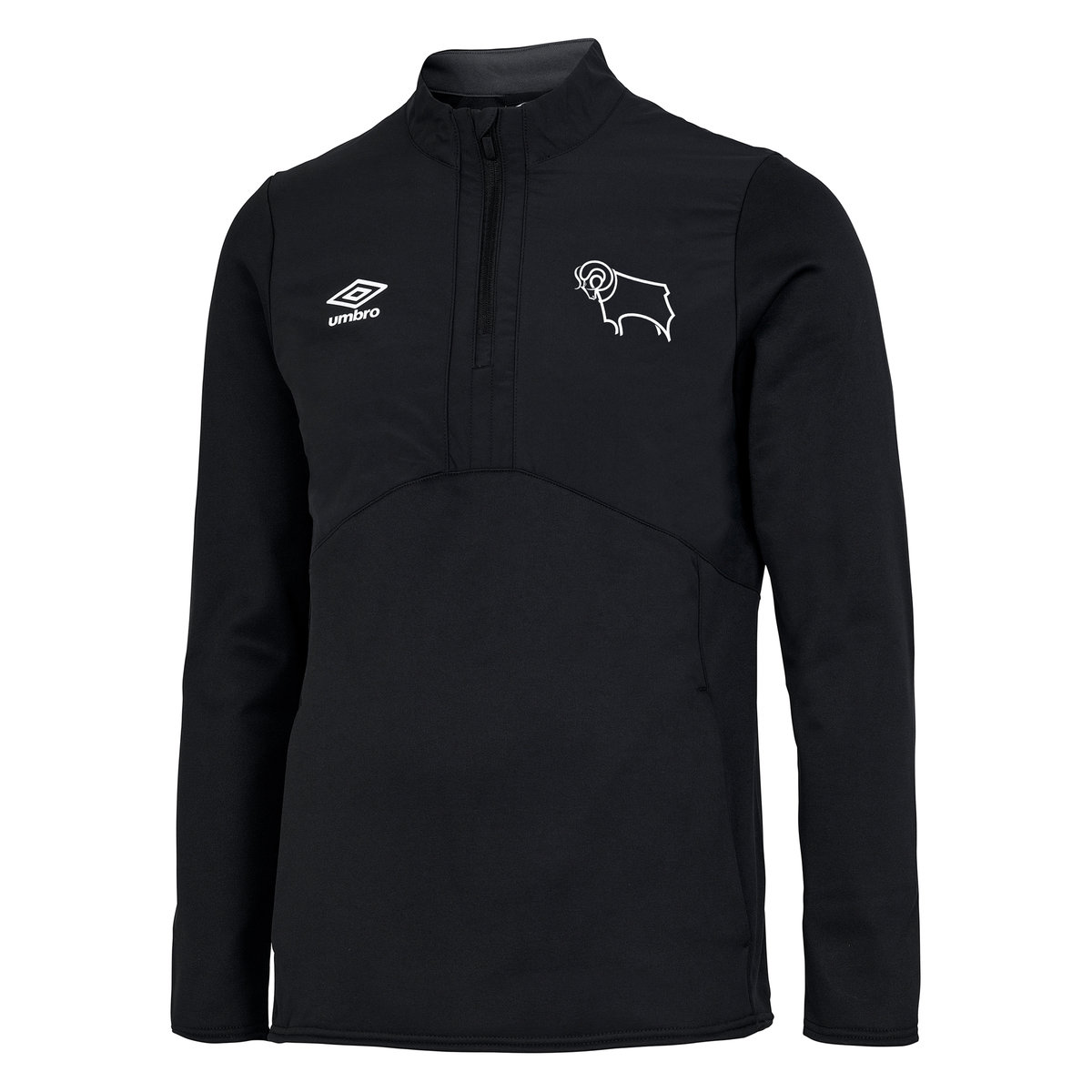 Umbro Derby County 22/23 Half Zip Fleece Futbol Futbol Üstleri Siyah | TR-25260