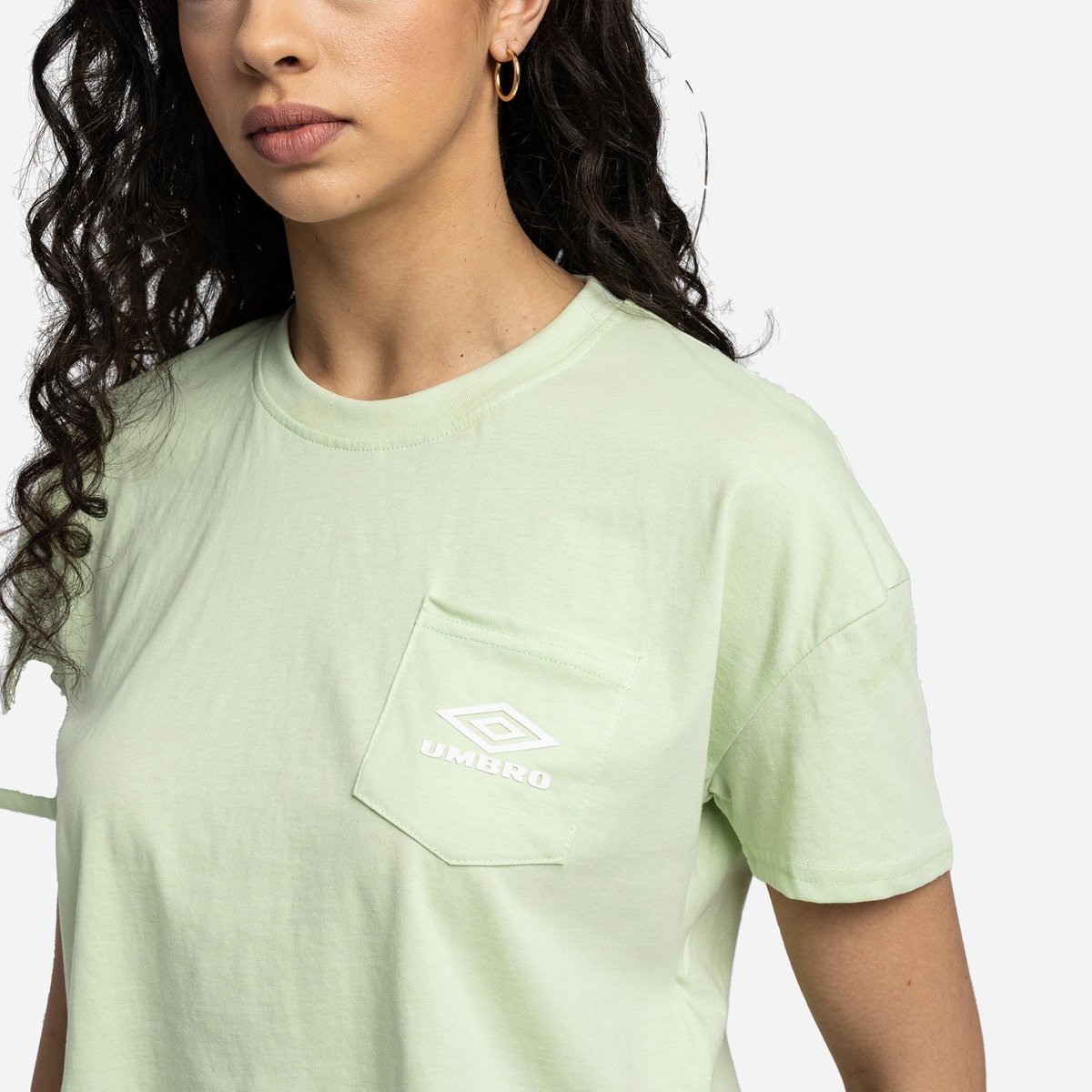 Umbro Diamond Crop Tee Kadın Crop Tops Açık Yeşil Beyaz | TR-77528