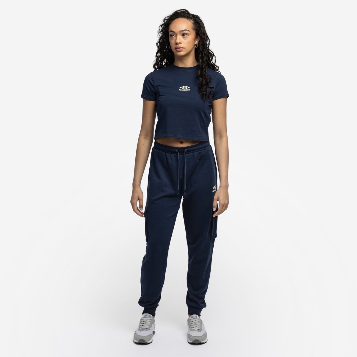 Umbro Diamond Fitted Crop Tee Kadın Crop Tops Indigo | TR-71540