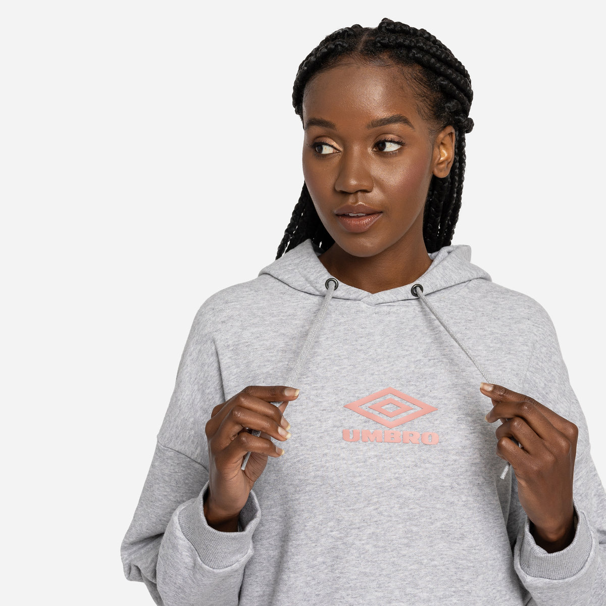 Umbro Diamond Oversized Oh Hood Kadın Kapüşonlular Gri Pembe | TR-61066