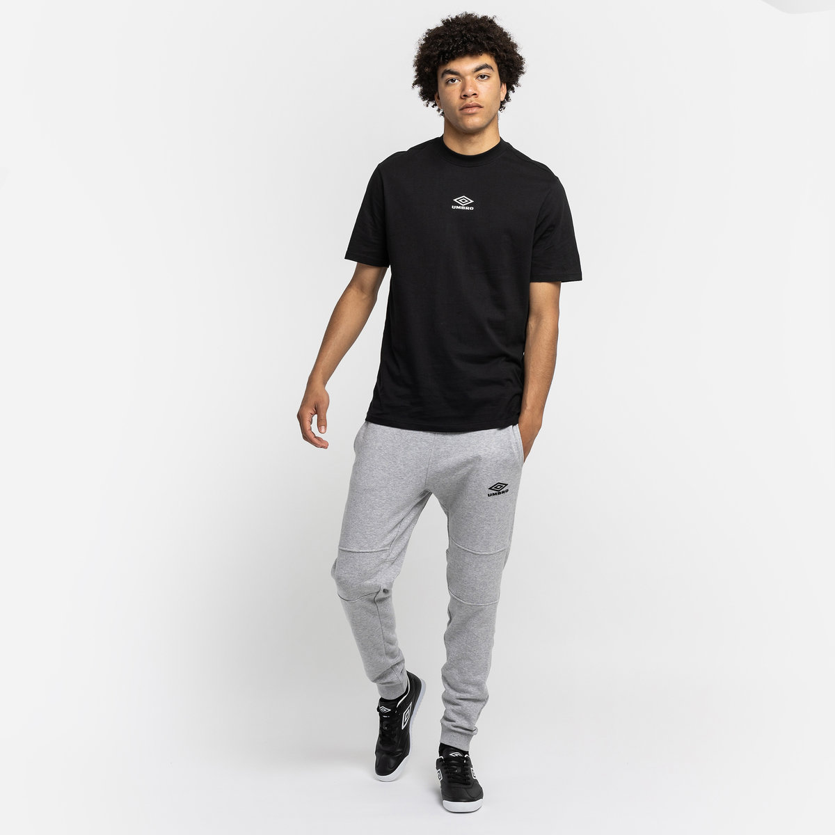 Umbro Diamond Small Logo Tee Erkek Tişört Siyah | TR-85744