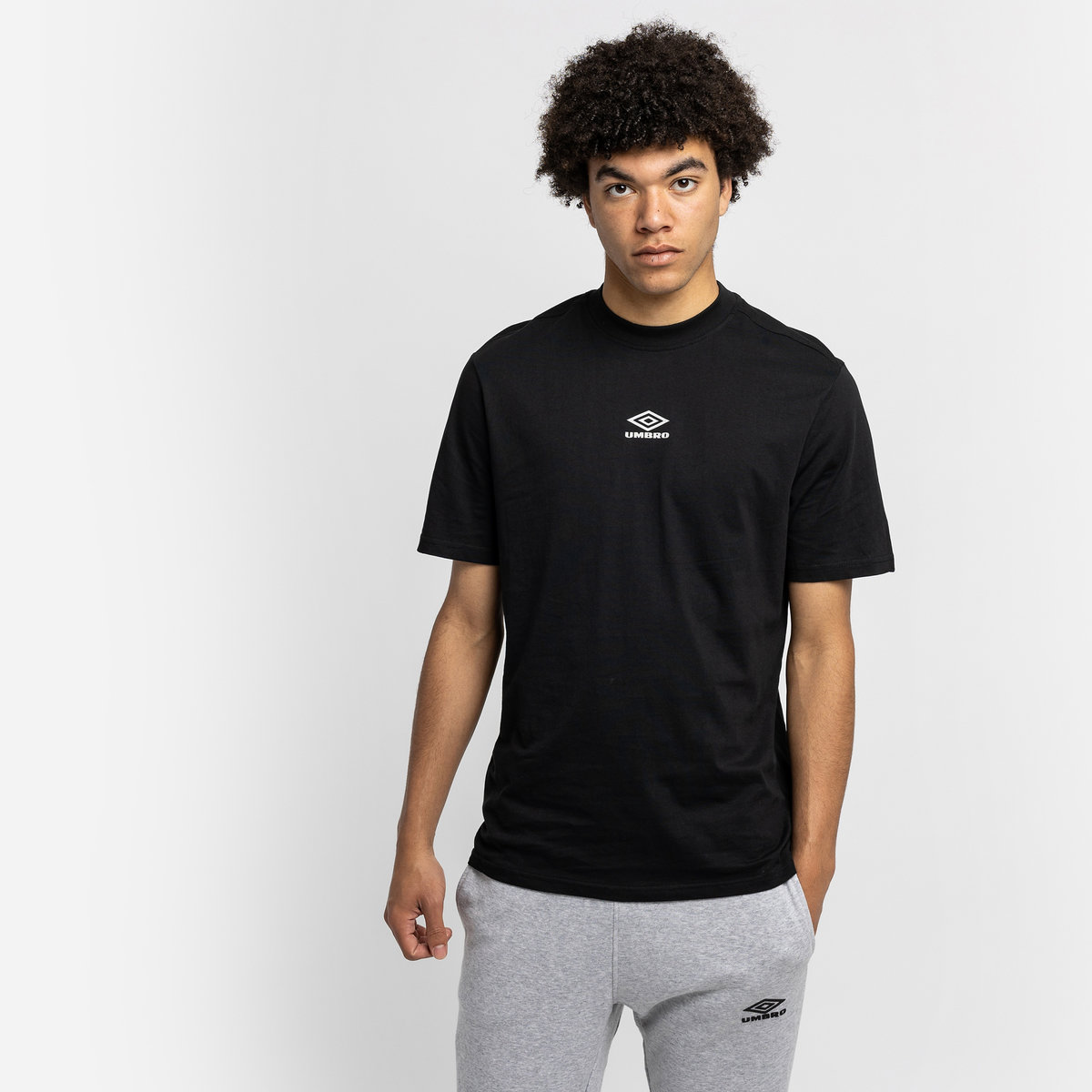 Umbro Diamond Small Logo Tee Erkek Tişört Siyah | TR-85744