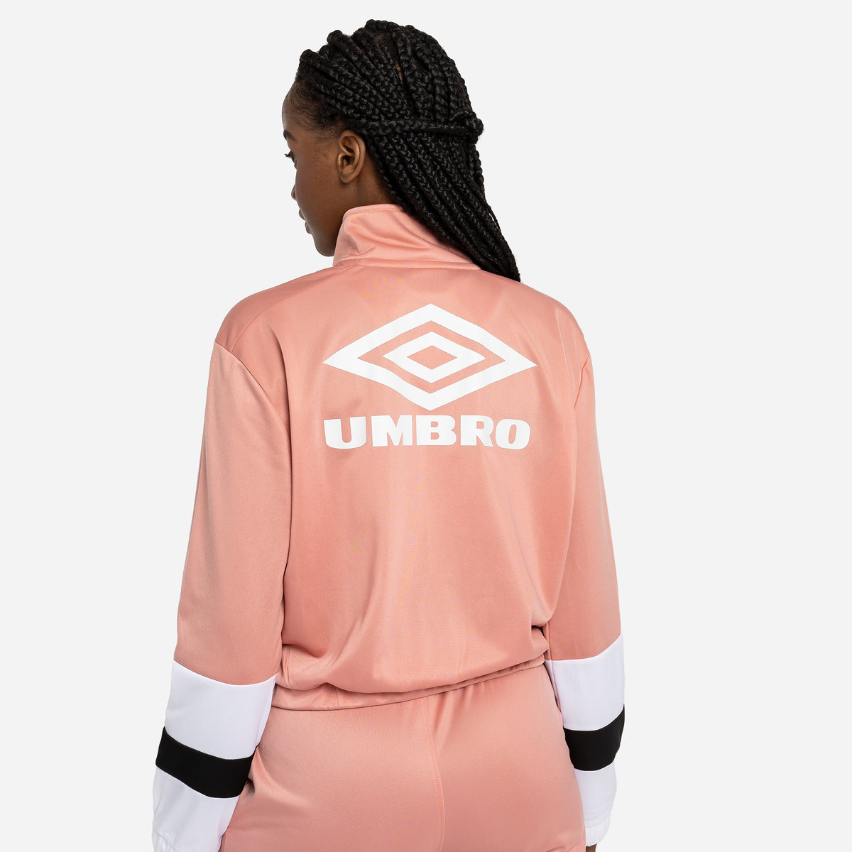 Umbro Diamond Stilleri Alliance Poly Tracksuit Kadın Eşofman Pembe Beyaz Siyah | TR-31670