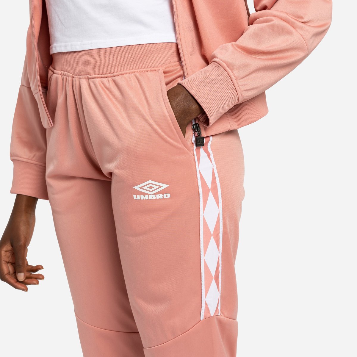 Umbro Diamond Taped Tricot Pant Kadın Pantolonlar Pembe Beyaz | TR-93217