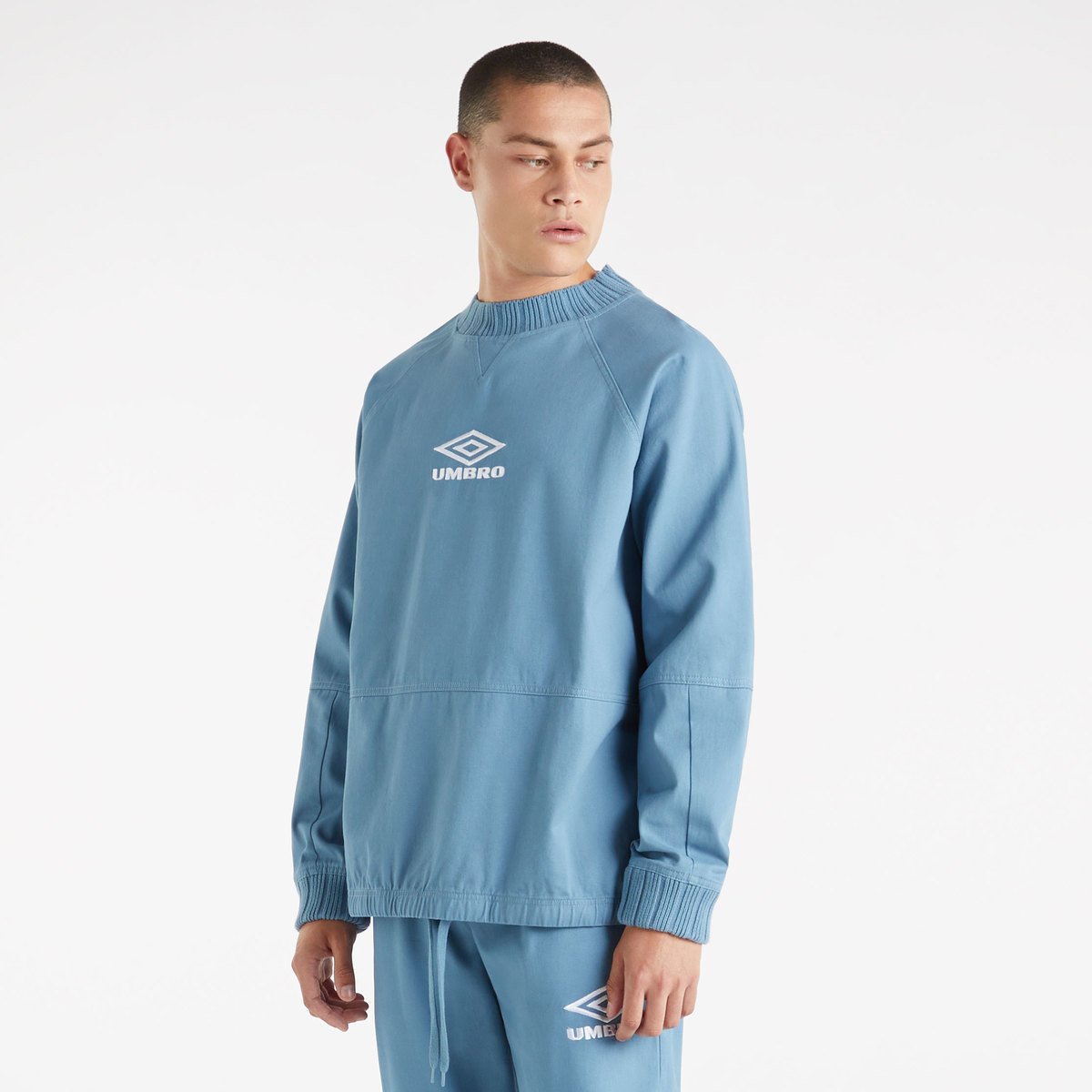 Umbro Drill Sweat Top Erkek Uzun Kollu Üstler Mavi Mavi | TR-61569