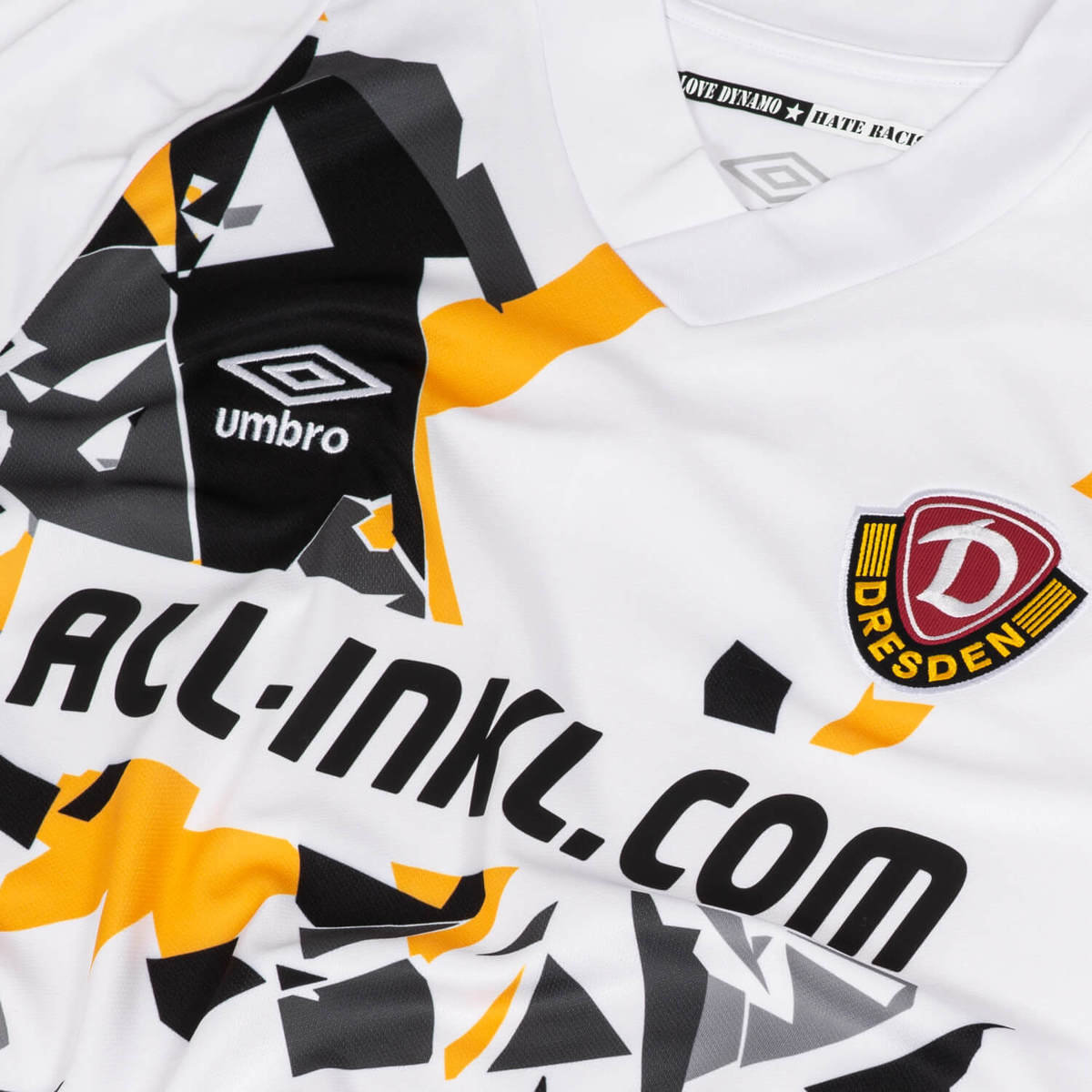 Umbro Dynamo Dresden 22/23 Away Jersey Junior Futbol Futbol Jersey Beyaz Siyah | TR-46009