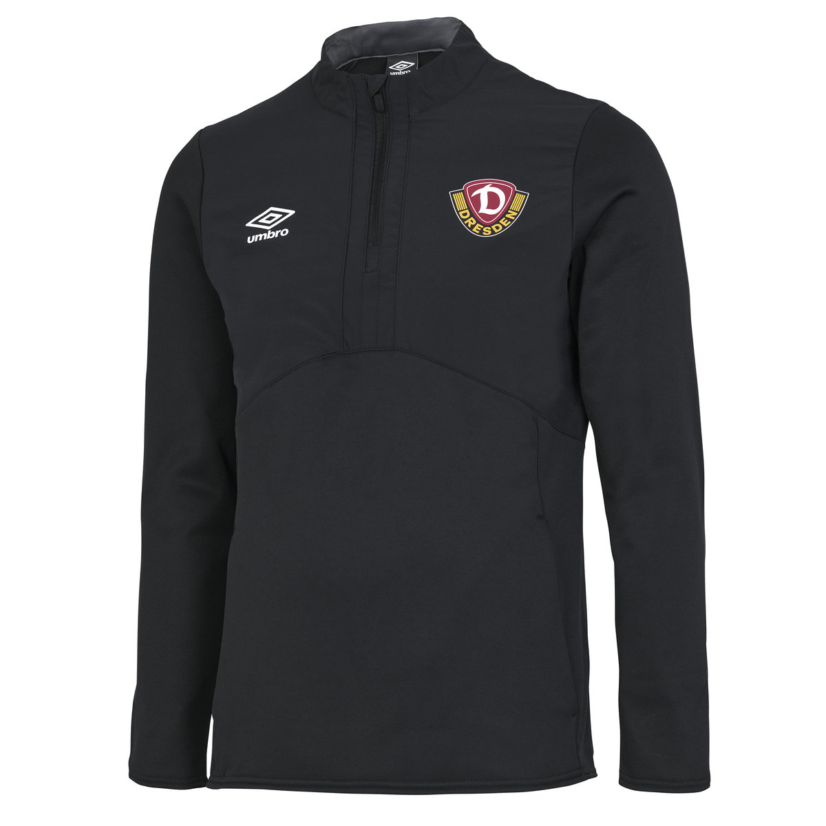 Umbro Dynamo Dresden 22/23 Half Zip Fleece Junior Futbol Futbol Üstleri Siyah | TR-05274