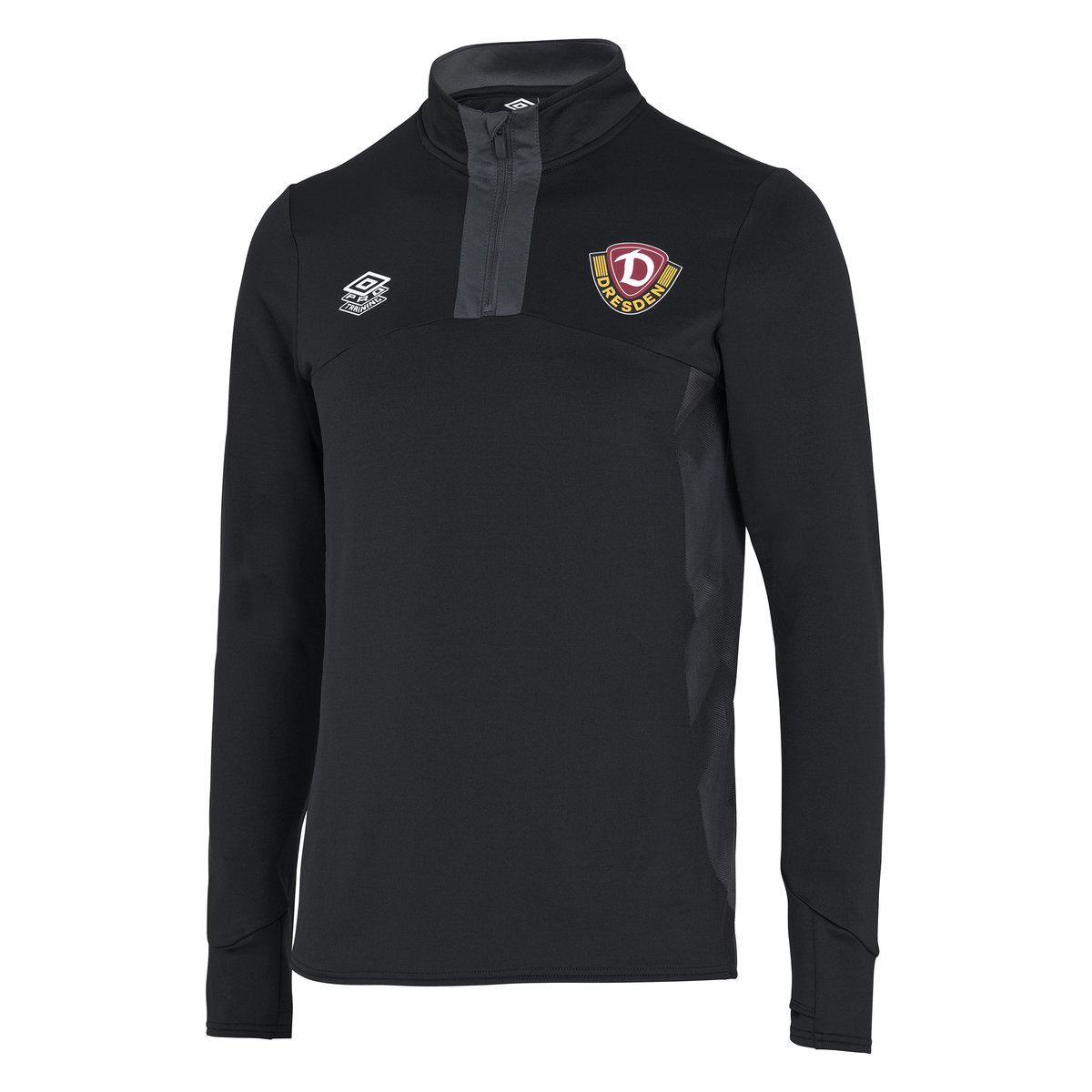 Umbro Dynamo Dresden 22/23 Quarter Zip Top Junior Futbol Futbol Üstleri Siyah | TR-11974