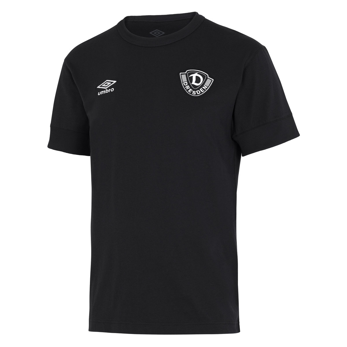 Umbro Dynamo Dresden 22/23 Travel Tee Futbol Futbol Tişörtleri Siyah | TR-60512