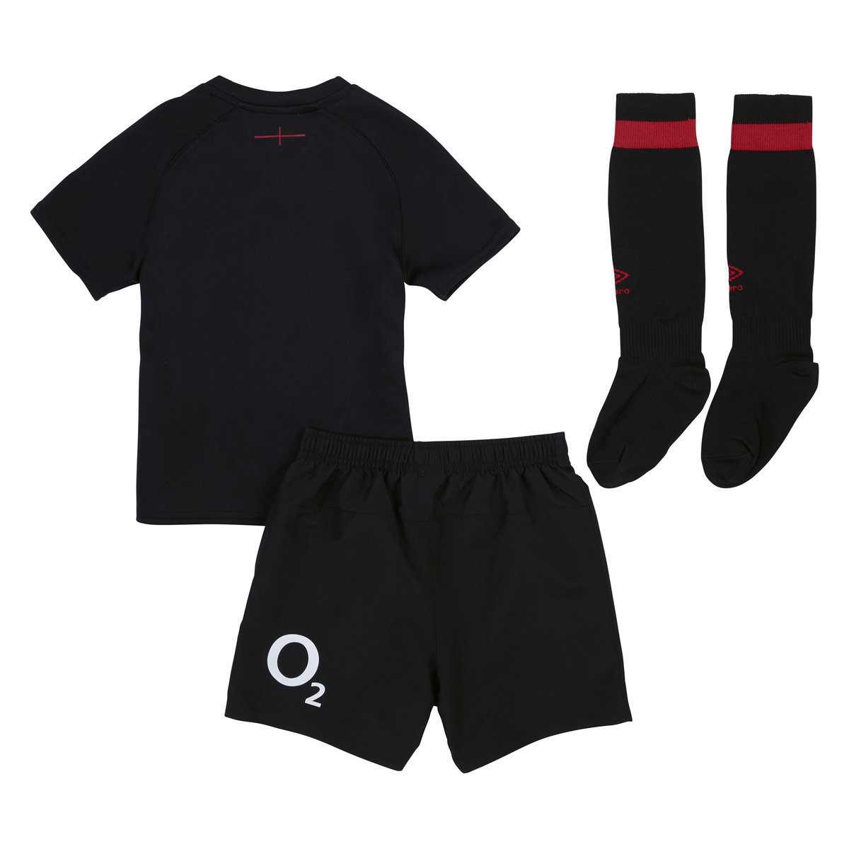 Umbro England Rugby 22/23 Alternate Infant Kit Futbol Rugby Siyah Kırmızı | TR-73171