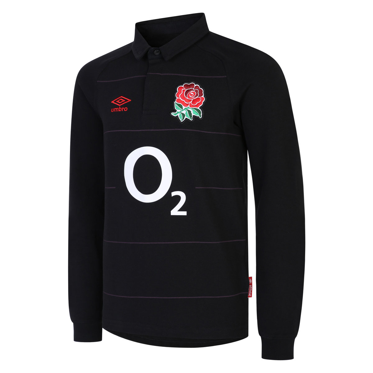 Umbro England Rugby 22/23 Alternate Klasik Jersey LS Junior Futbol Jersey Siyah Kırmızı | TR-35843