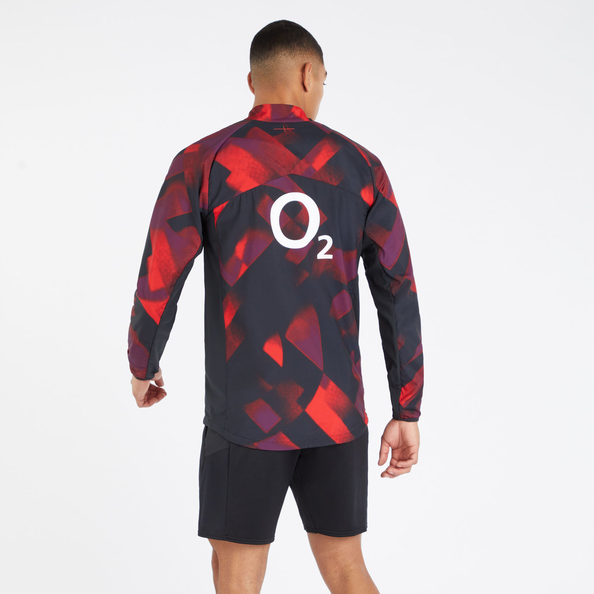 Umbro England Rugby 22/23 Antrenman Jacket Futbol Ceket Kırmızı Koyu Mor Siyah | TR-77781