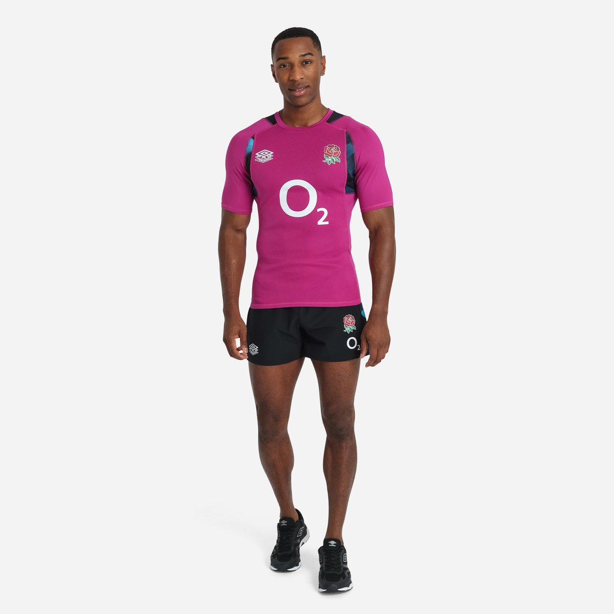 Umbro England Rugby 22/23 Antrenman Jersey Futbol Jersey Bordo Mavi Siyah | TR-97878