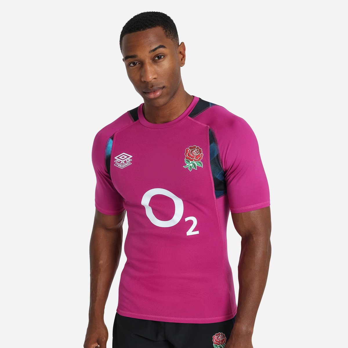 Umbro England Rugby 22/23 Antrenman Jersey Futbol Jersey Bordo Mavi Siyah | TR-97878