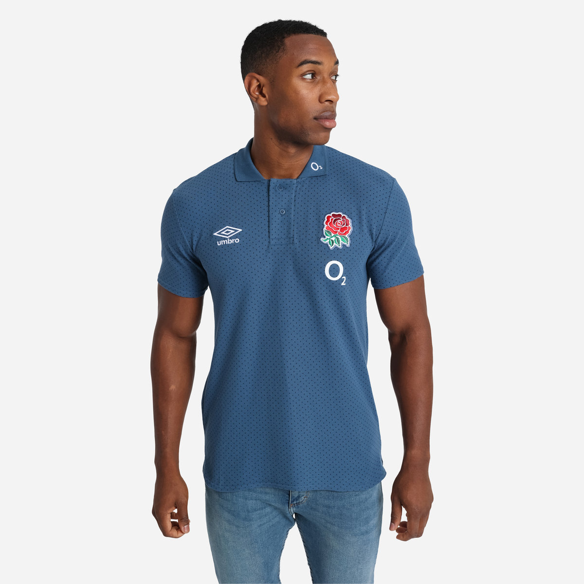 Umbro England Rugby 22/23 CVC Polo Futbol Pololar Mavi | TR-92286