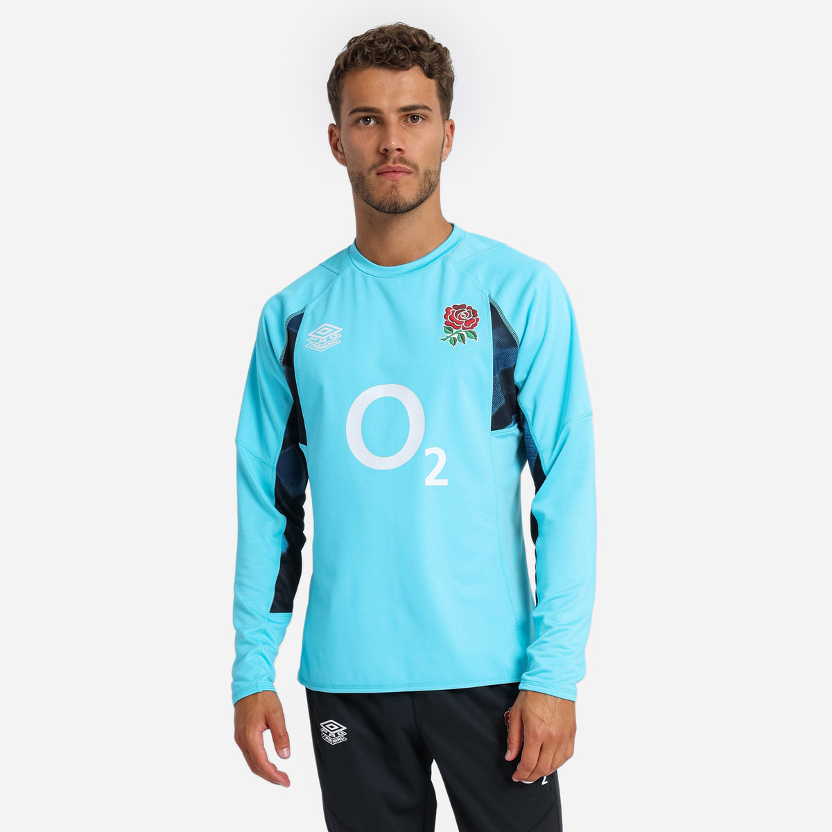 Umbro England Rugby 22/23 Drill Top Futbol Uzun Kollu Üstler Mavi Siyah | TR-77201