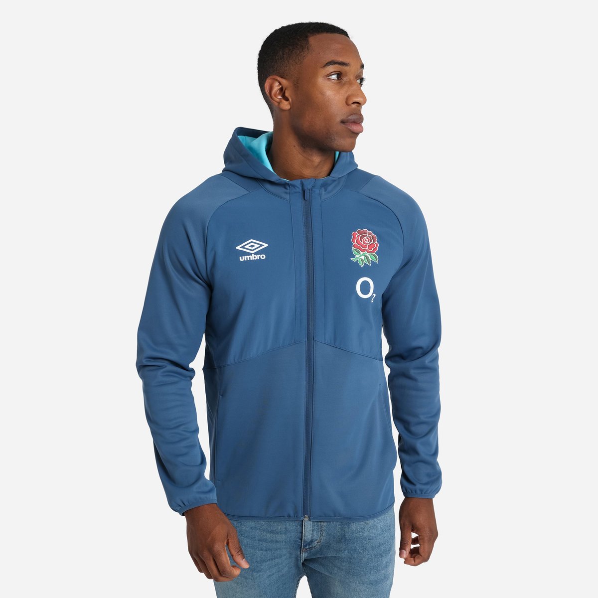 Umbro England Rugby 22/23 Full Zip Jacket Futbol Ceket Mavi | TR-87414