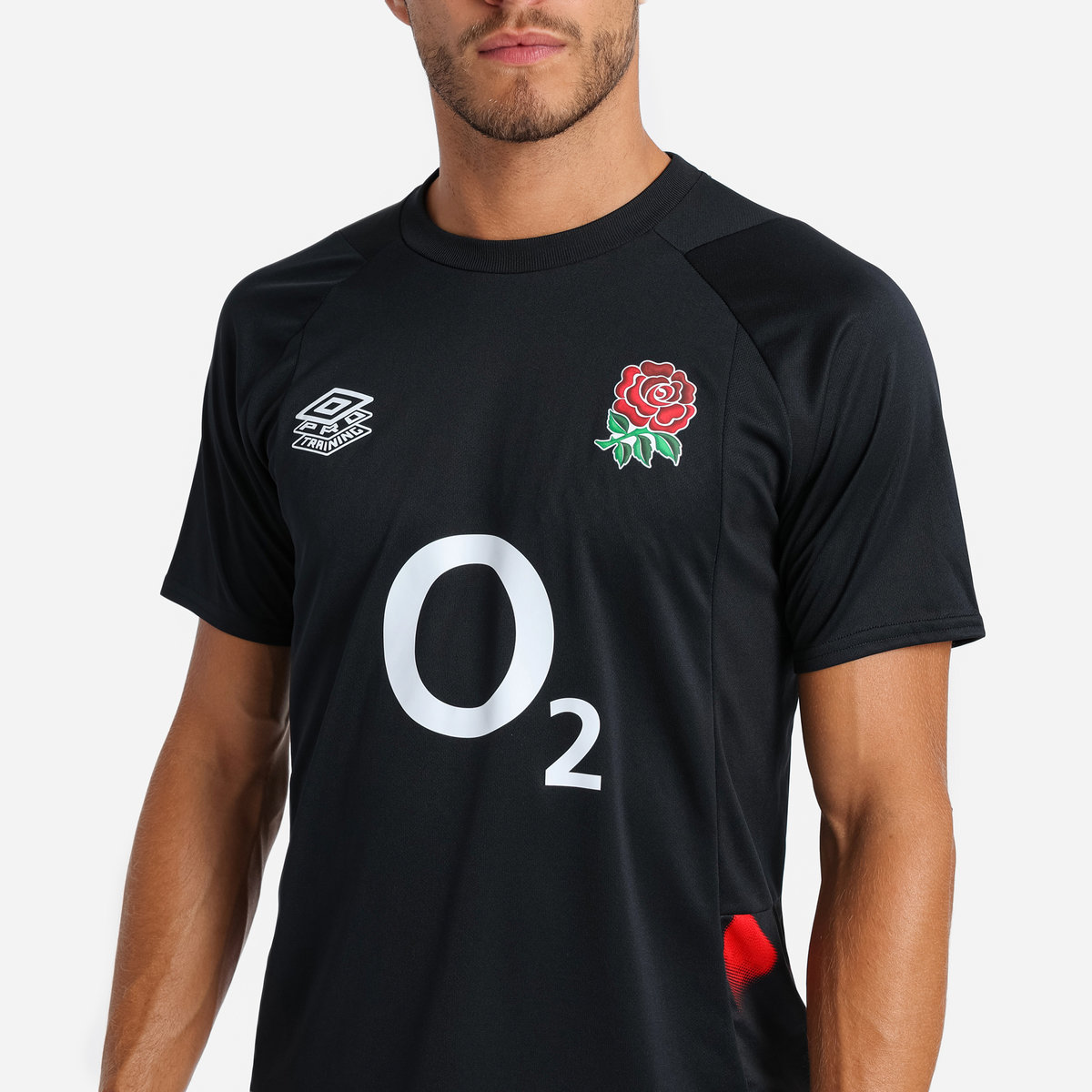 Umbro England Rugby 22/23 Gym Tee Futbol Tişört Siyah Kırmızı Koyu Mor | TR-22899