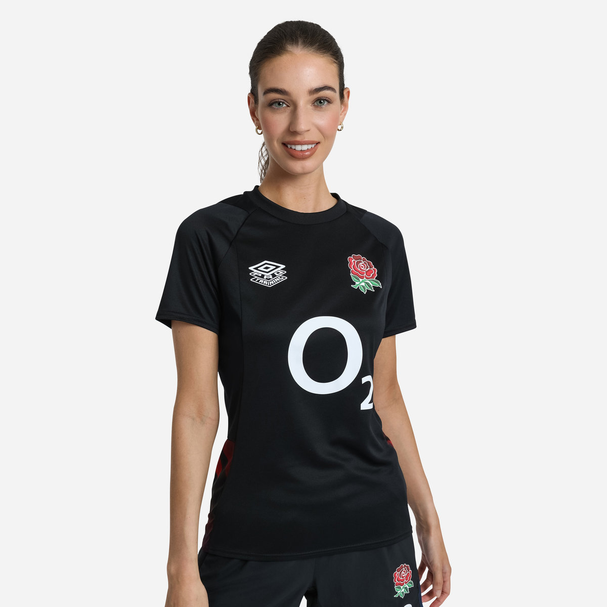 Umbro England Rugby 22/23 Gym Tee Futbol Tişört Siyah Kırmızı Koyu Mor | TR-61722