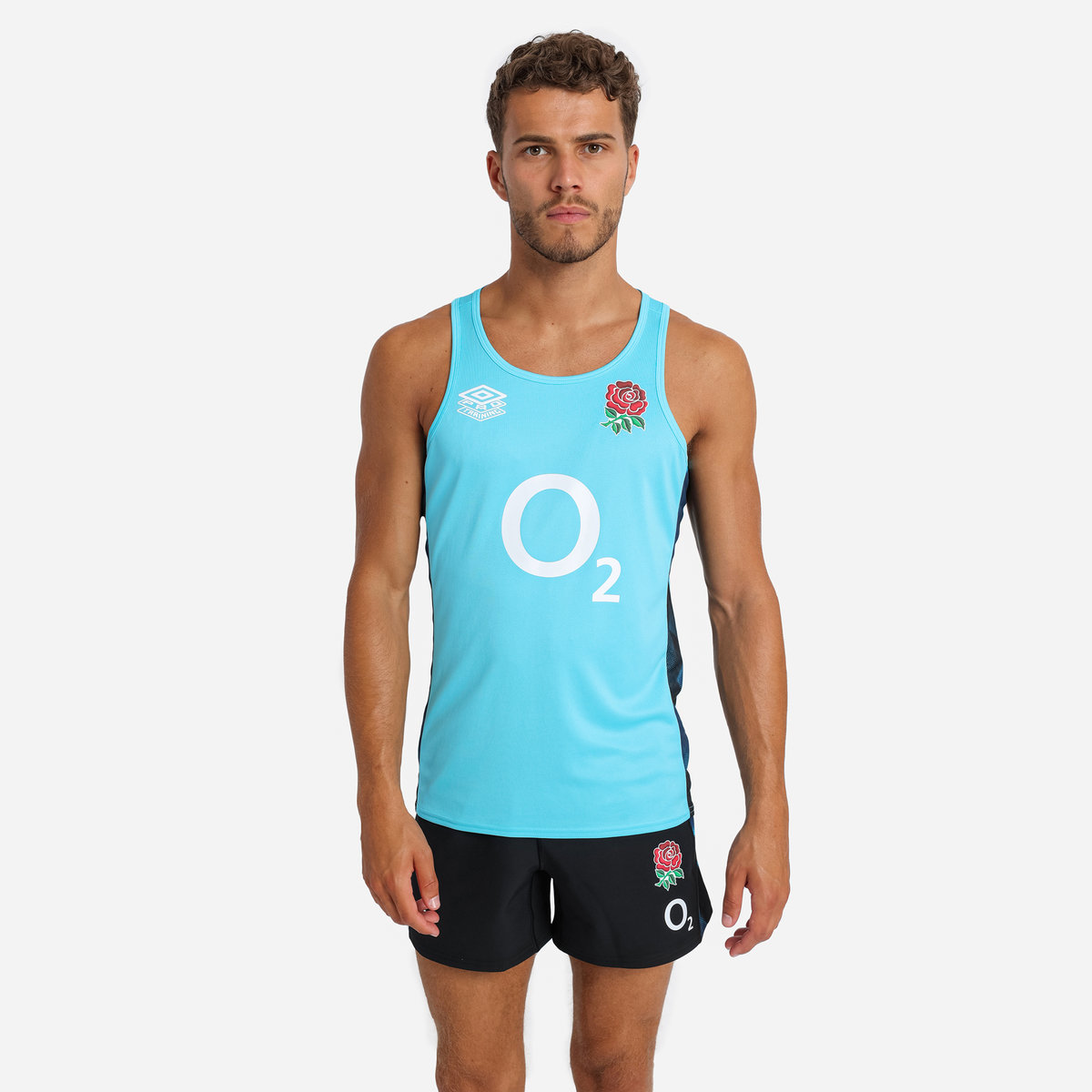 Umbro England Rugby 22/23 Gym Vest Futbol Yelekler Mavi Siyah | TR-14635