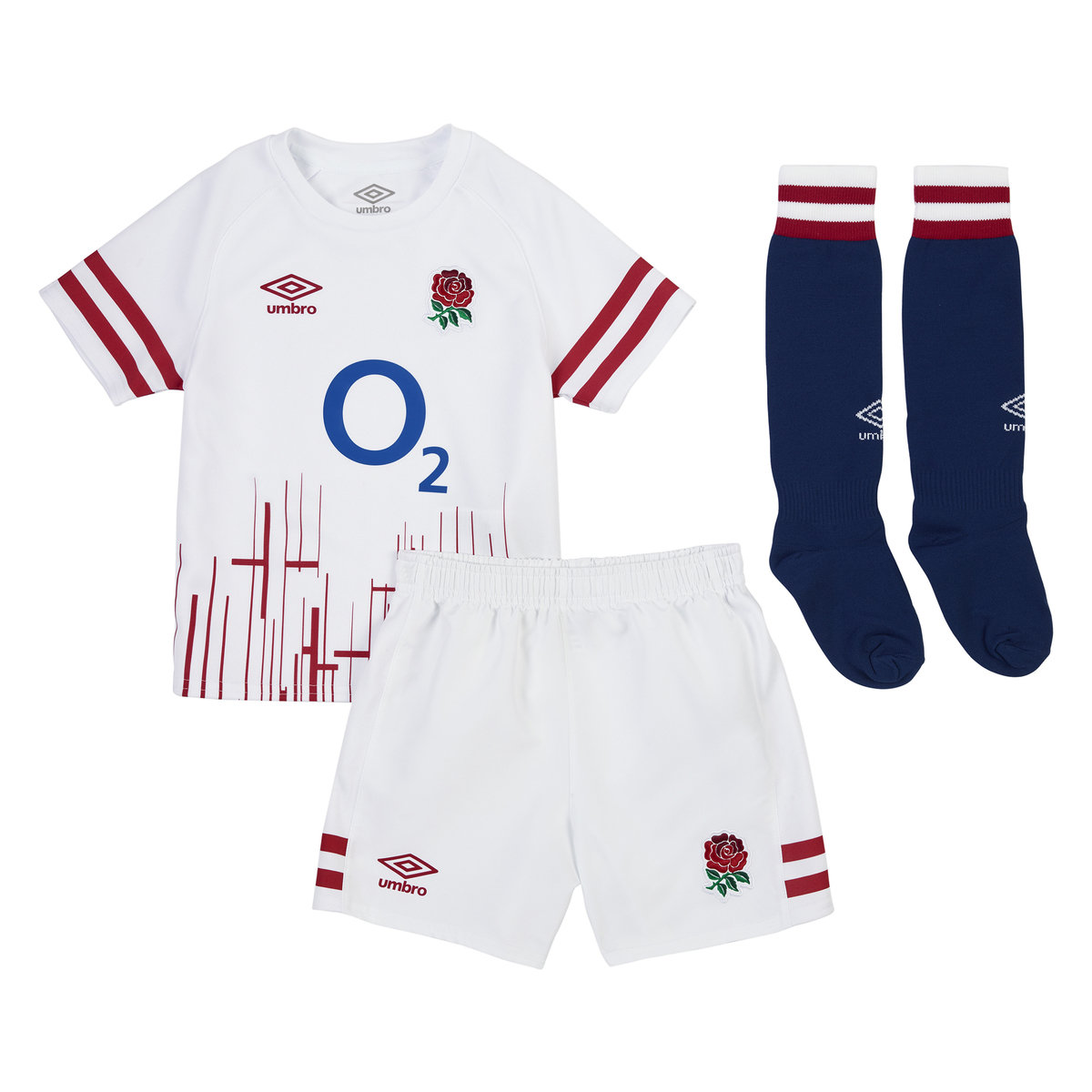 Umbro England Rugby 22/23 Home Infant Kit Futbol Rugby Beyaz Kırmızı Lacivert | TR-56073