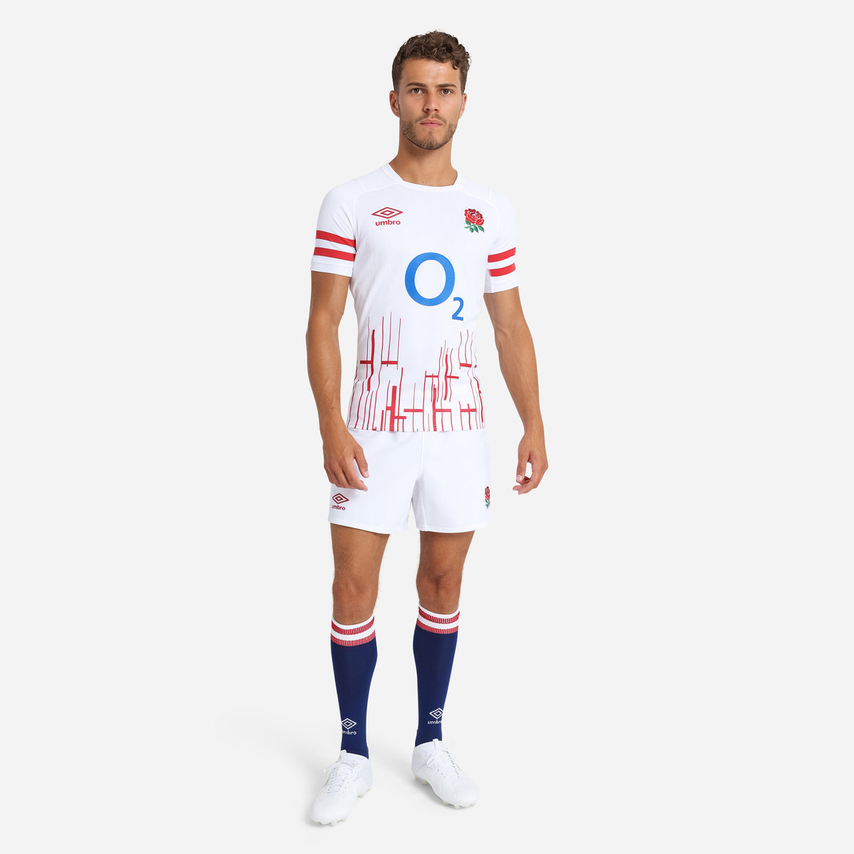 Umbro England Rugby 22/23 Home Pro Jersey Futbol Jersey Beyaz Kırmızı | TR-19124