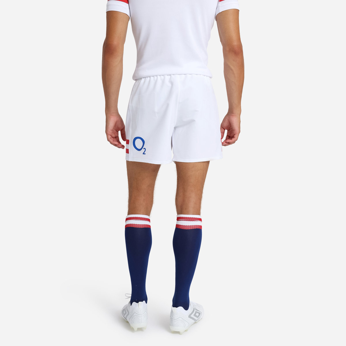 Umbro England Rugby 22/23 Home Pro Kısa Futbol Şort Beyaz Kırmızı | TR-05204