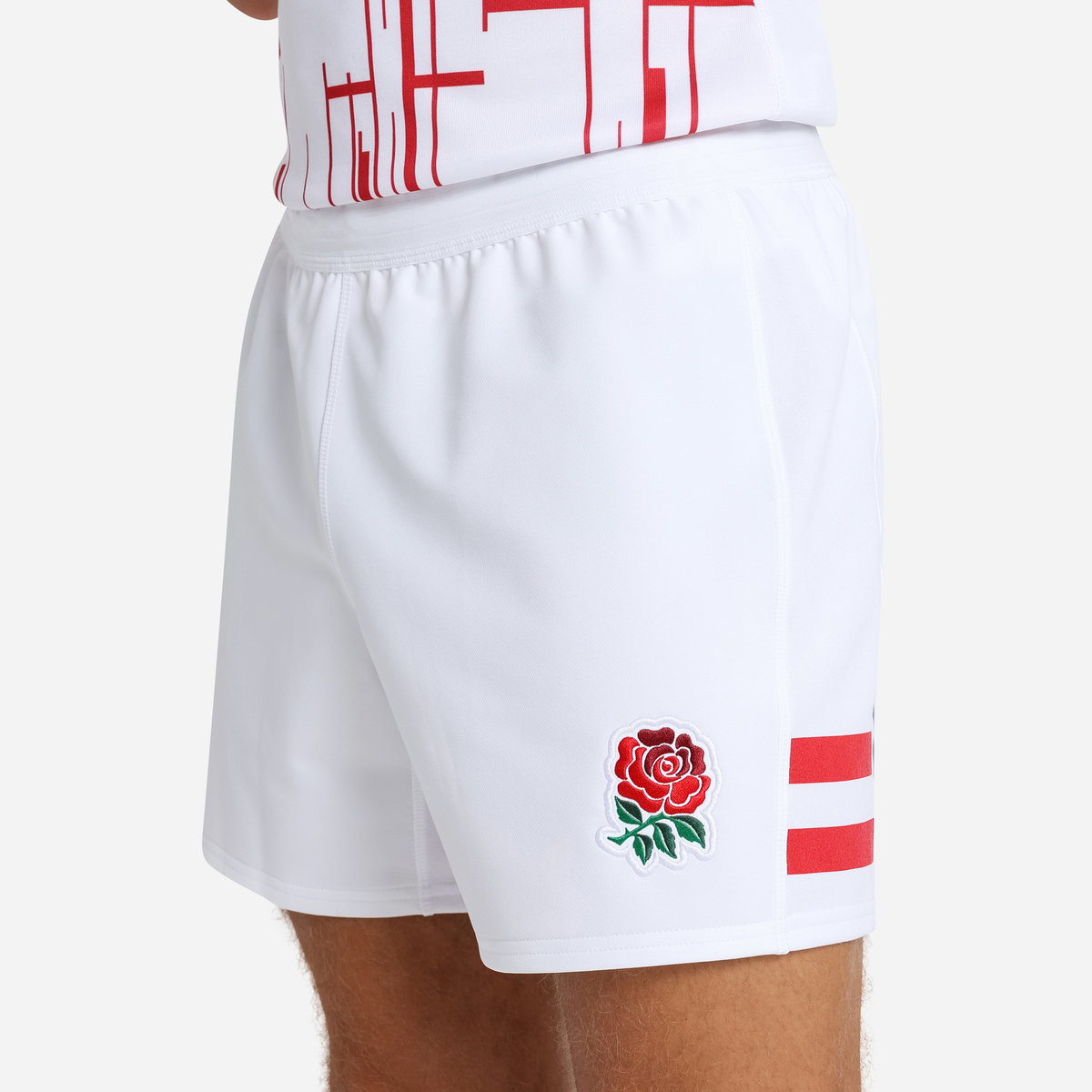 Umbro England Rugby 22/23 Home Pro Kısa Futbol Şort Beyaz Kırmızı | TR-05204