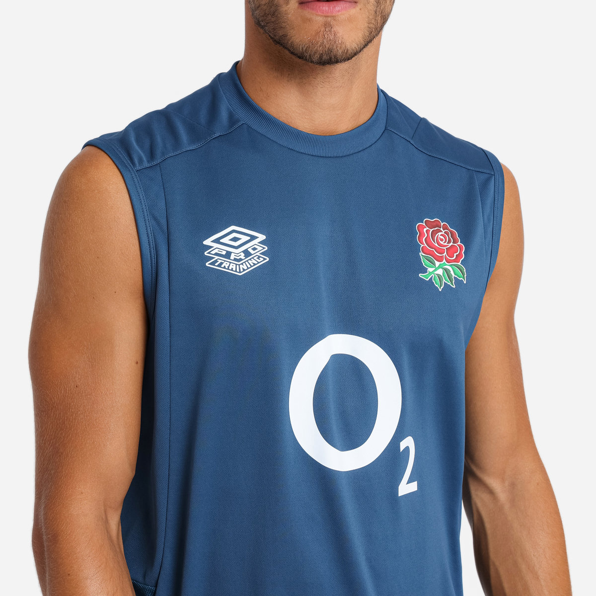 Umbro England Rugby 22/23 Kolsuz Tee Futbol Yelekler Mavi Siyah | TR-41095