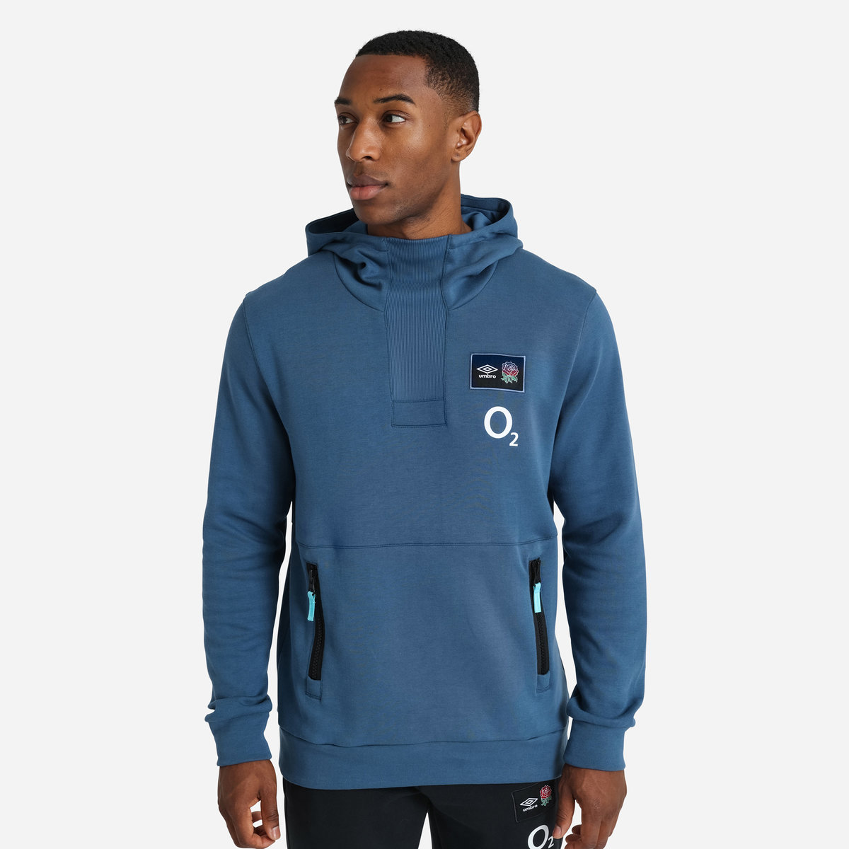 Umbro England Rugby 22/23 Overhead Hoody Futbol Kapüşonlular Mavi | TR-59273