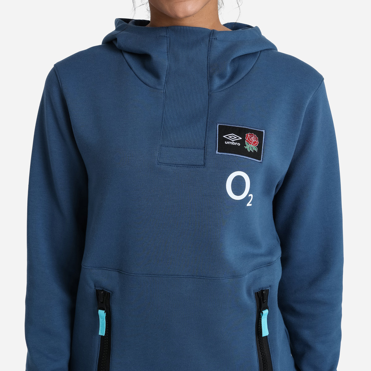 Umbro England Rugby 22/23 Overhead Hoody Futbol Kapüşonlular Mavi | TR-92605