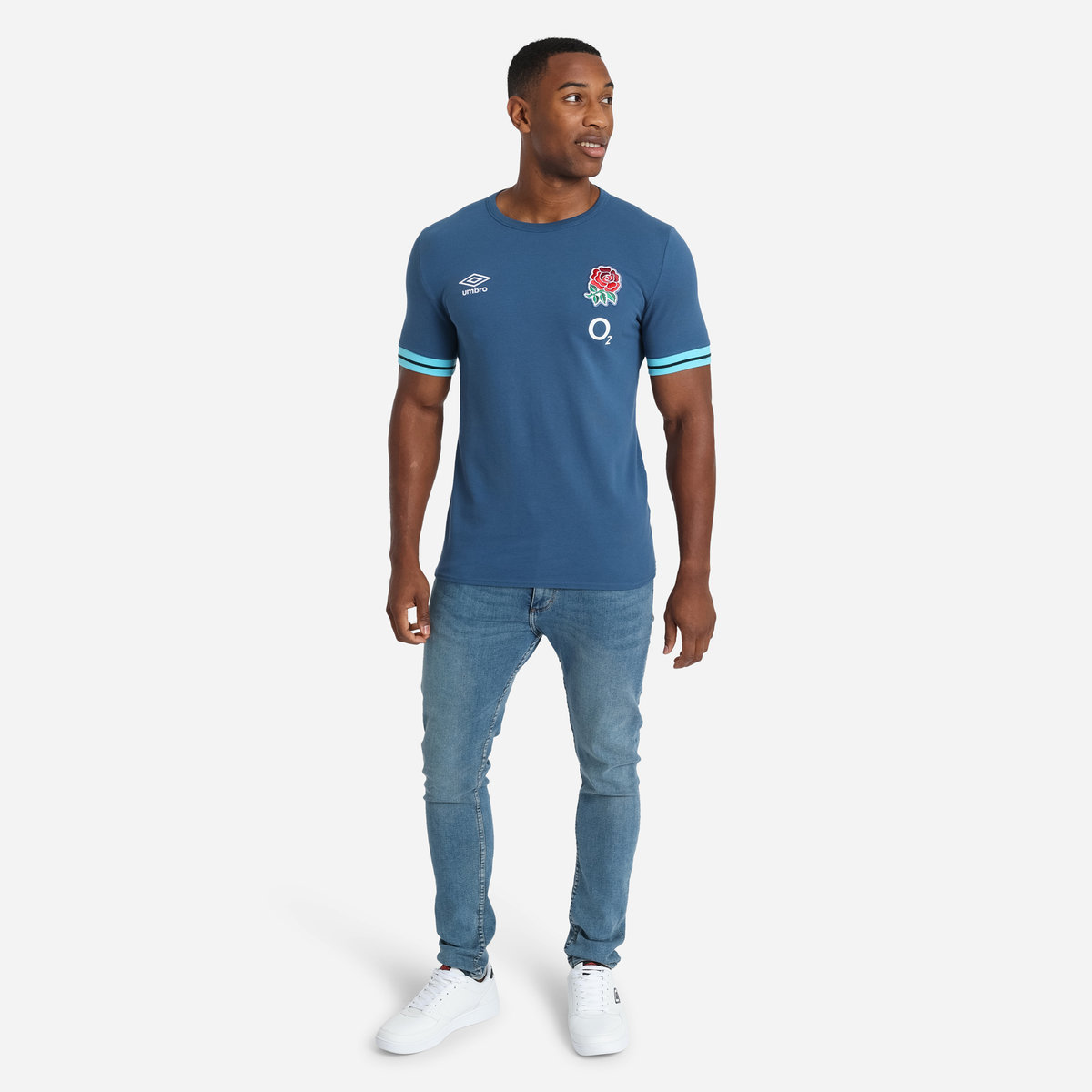 Umbro England Rugby 22/23 Presentation Tee Futbol Tişört Mavi Siyah | TR-85931