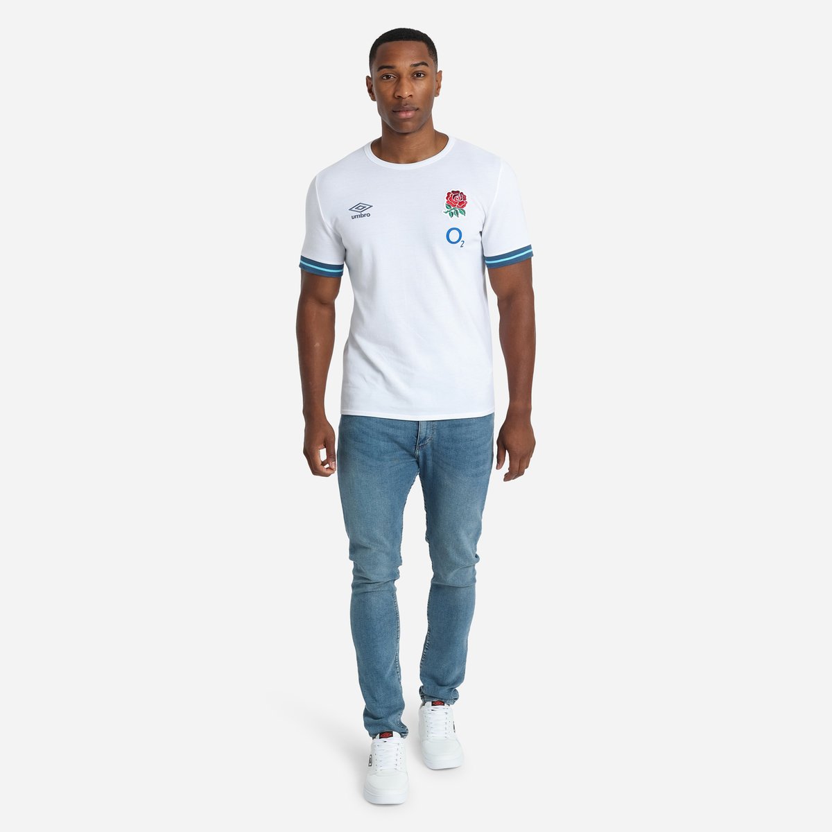 Umbro England Rugby 22/23 Presentation Tee Futbol Tişört Beyaz Mavi | TR-92527