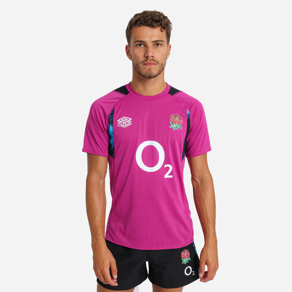 Umbro England Rugby 22/23 Relaxed Antrenman Jersey Futbol Jersey Bordo Mavi Siyah | TR-29008