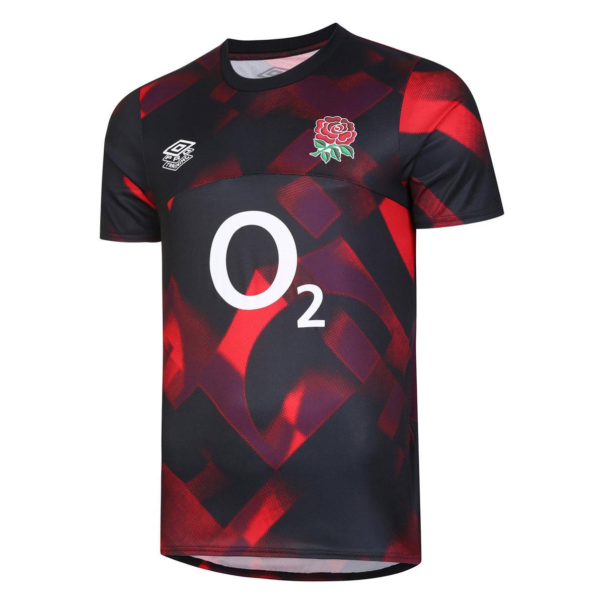 Umbro England Rugby 22/23 Warm Up Jersey Futbol Jersey Kırmızı Koyu Mor Siyah | TR-01024